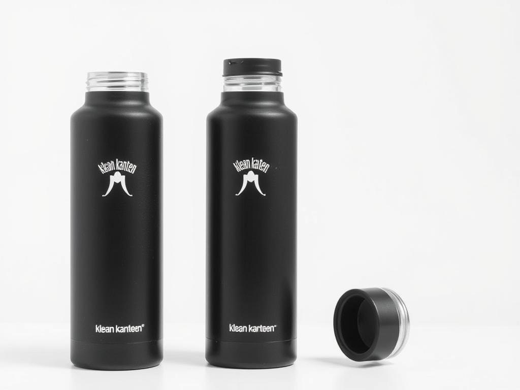 Klean Kanteen Classic Vaccum vandflaske i sort farve