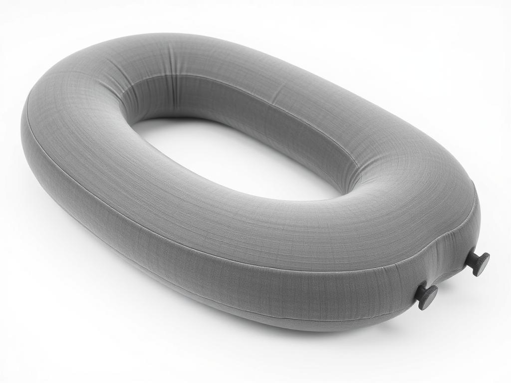 Bbhugme graviditetspude i grå farve, der viser pudens fleksible design