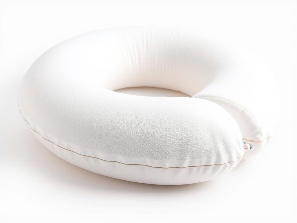 Fossflakes Comfort-U graviditetspude i hvid, der viser den U-formede design